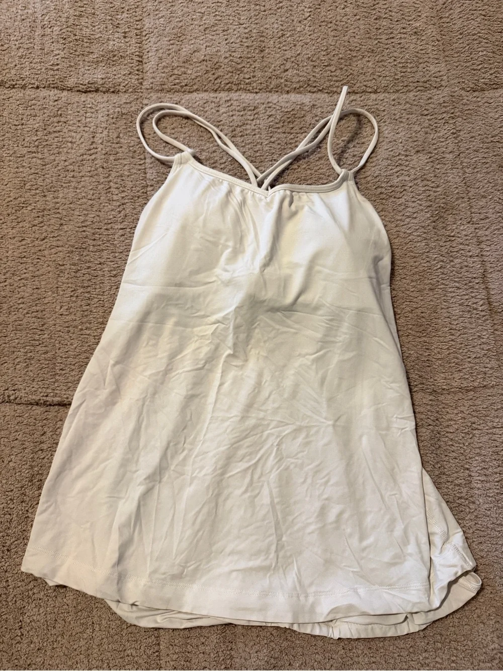 Lululemon White Strappy Tank Top